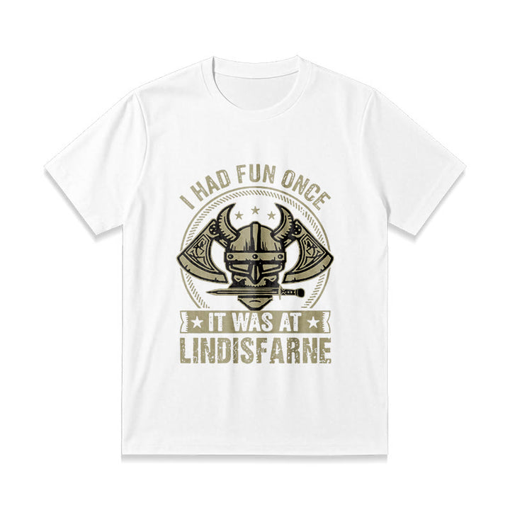 Lustiges T-Shirt mit nordischem Wikinger-Krieger-Motiv