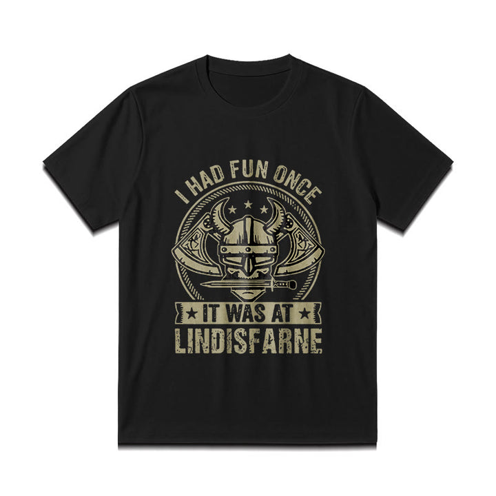 Lustiges T-Shirt mit nordischem Wikinger-Krieger-Motiv