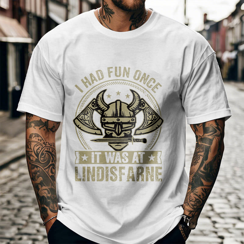 Lustiges T-Shirt mit nordischem Wikinger-Krieger-Motiv