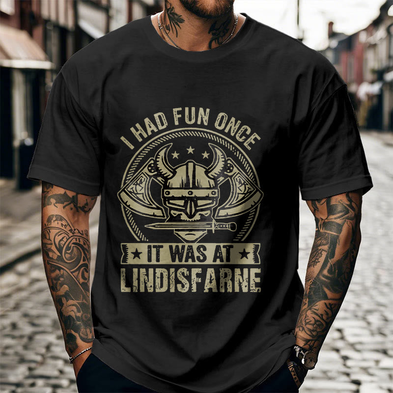 Lustiges T-Shirt mit nordischem Wikinger-Krieger-Motiv