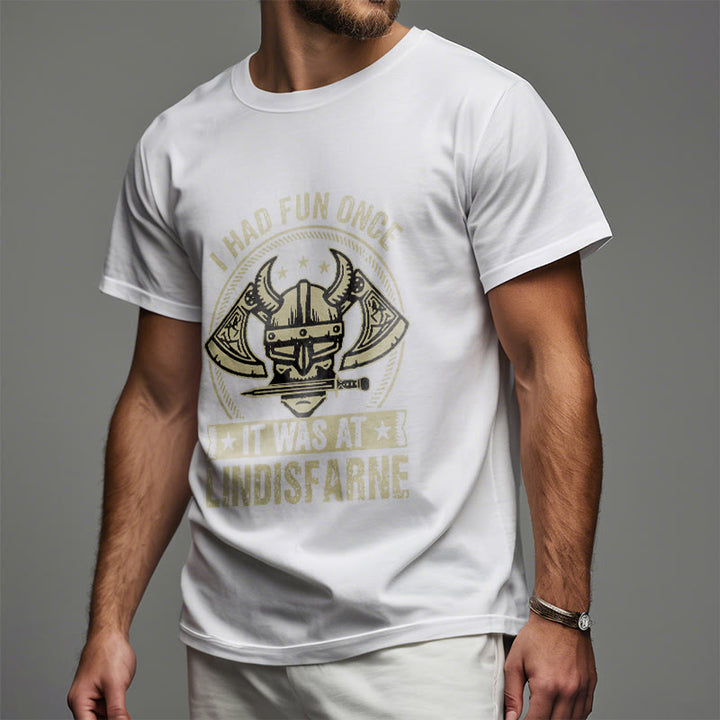 Lustiges T-Shirt mit nordischem Wikinger-Krieger-Motiv