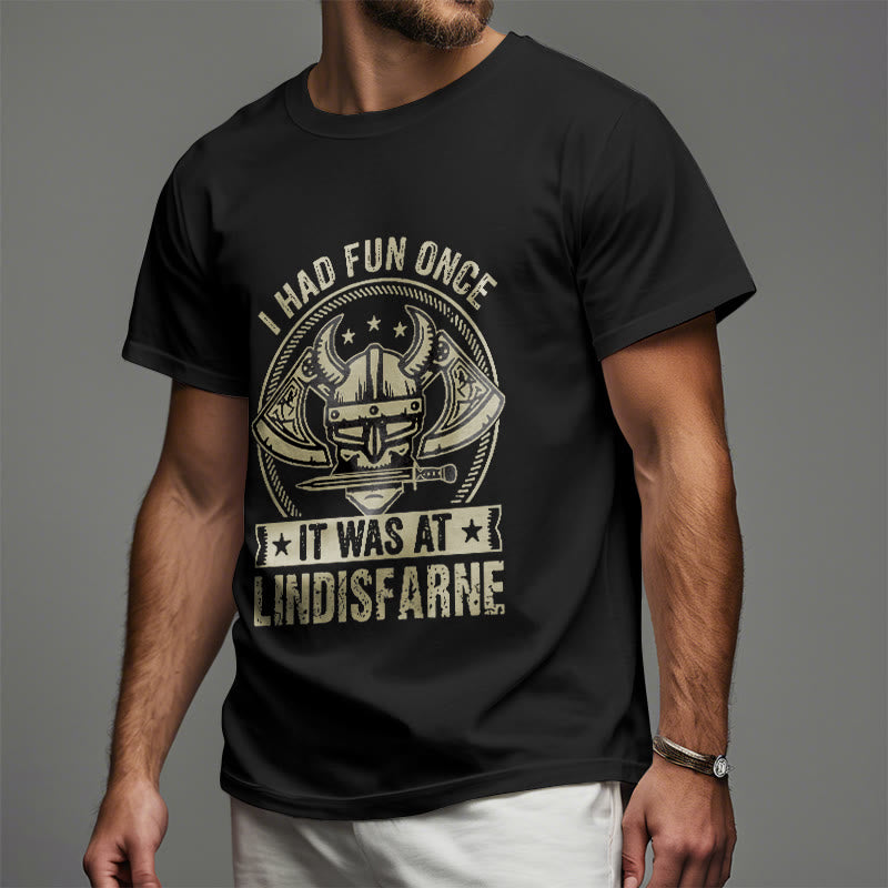 Lustiges T-Shirt mit nordischem Wikinger-Krieger-Motiv