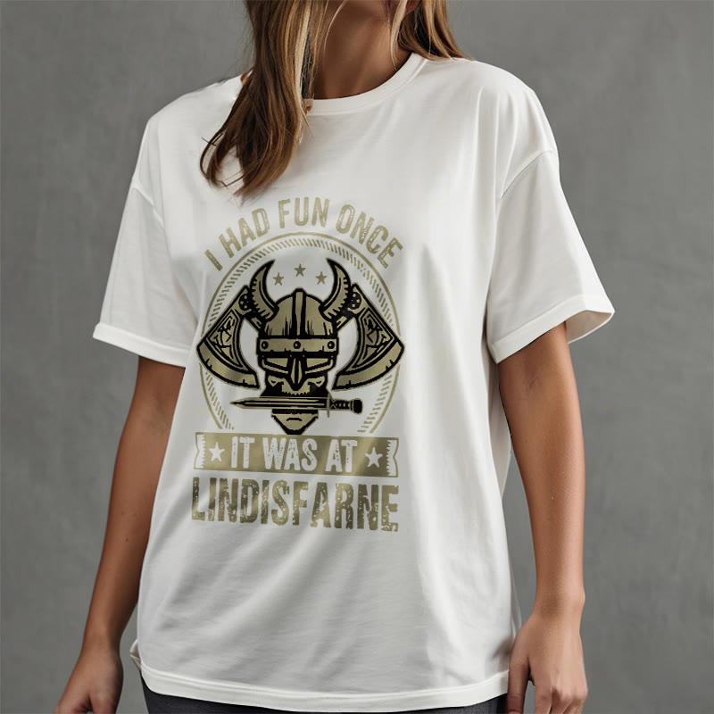Lustiges T-Shirt mit nordischem Wikinger-Krieger-Motiv