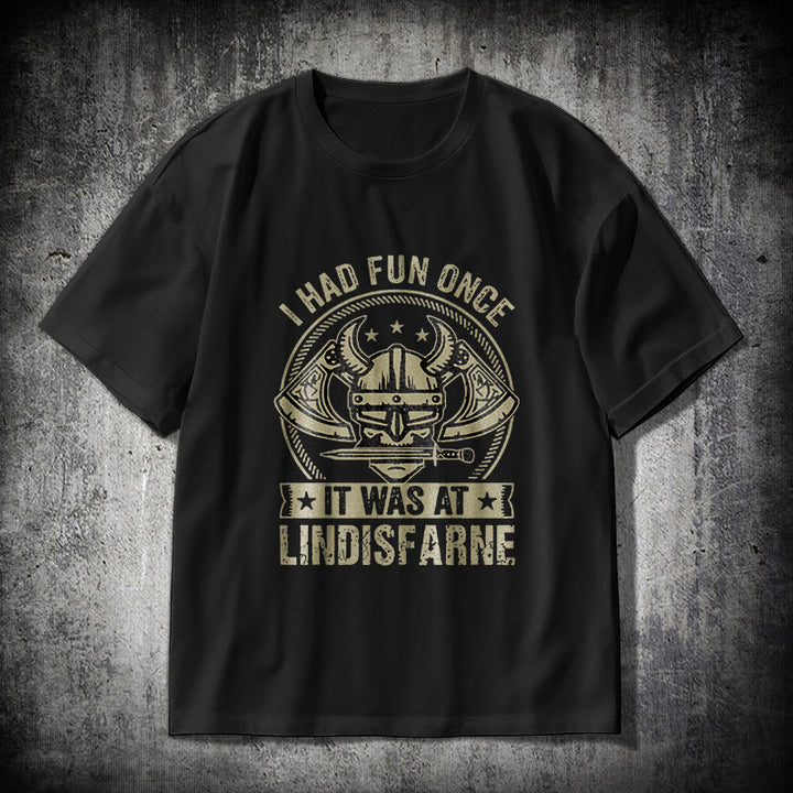 Lustiges T-Shirt mit nordischem Wikinger-Krieger-Motiv