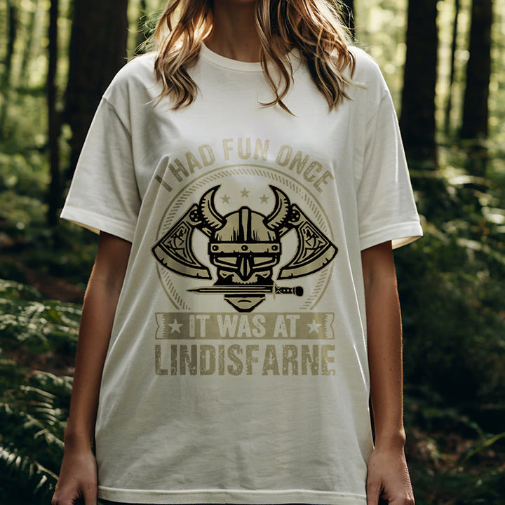 Lustiges T-Shirt mit nordischem Wikinger-Krieger-Motiv