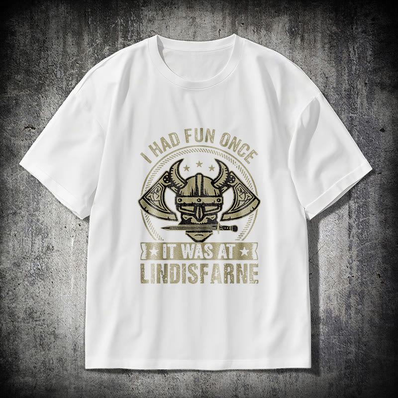Lustiges T-Shirt mit nordischem Wikinger-Krieger-Motiv
