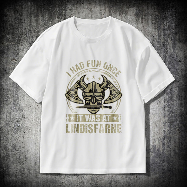 Lustiges T-Shirt mit nordischem Wikinger-Krieger-Motiv