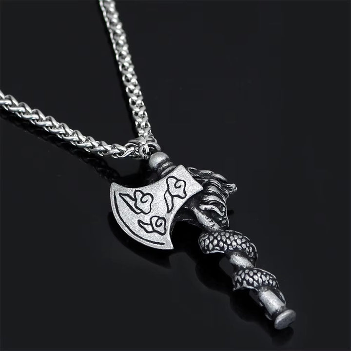 WorldNorse Nordischer Drache, Wikinger Axt, Spiral-Halskette