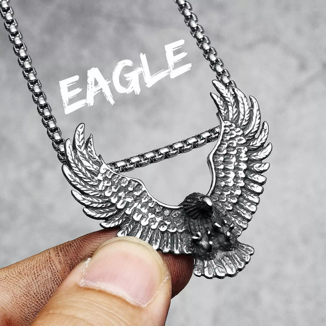 WorldNorse Eagle Hunt Titanstahl-Halskette