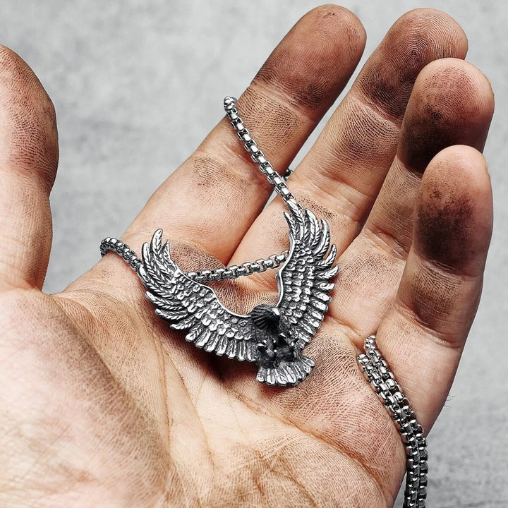 WorldNorse Eagle Hunt Titanstahl-Halskette