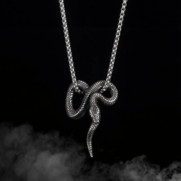 WorldNorse Gothic Python Schlangenförmige Halskette