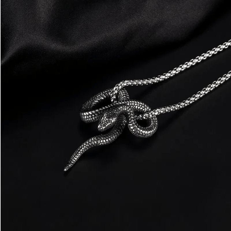 WorldNorse Gothic Python Schlangenförmige Halskette