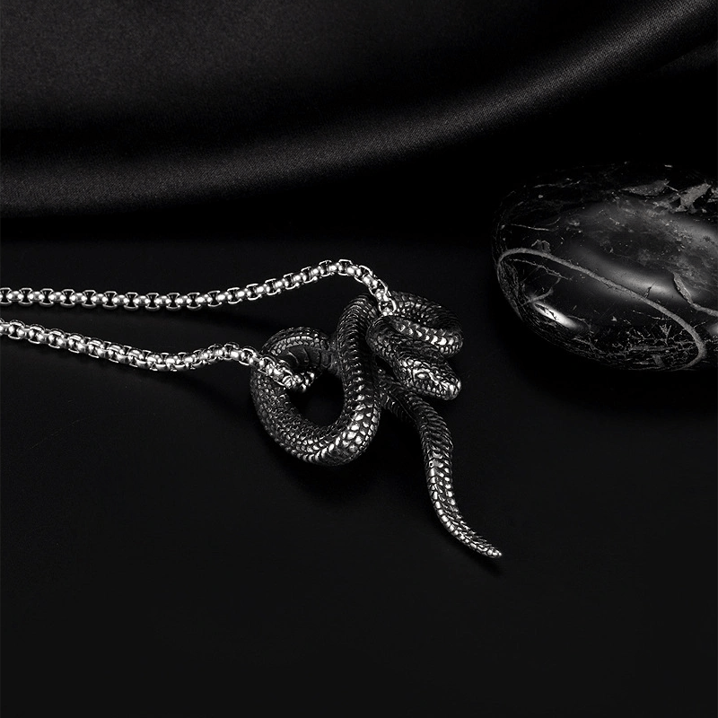 WorldNorse Gothic Python Schlangenförmige Halskette