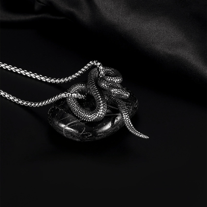 WorldNorse Gothic Python Schlangenförmige Halskette