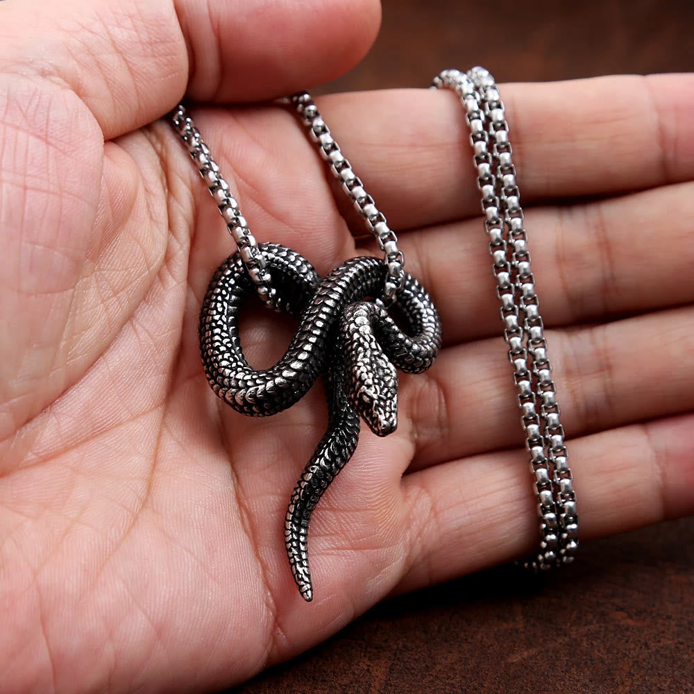 WorldNorse Gothic Python Schlangenförmige Halskette