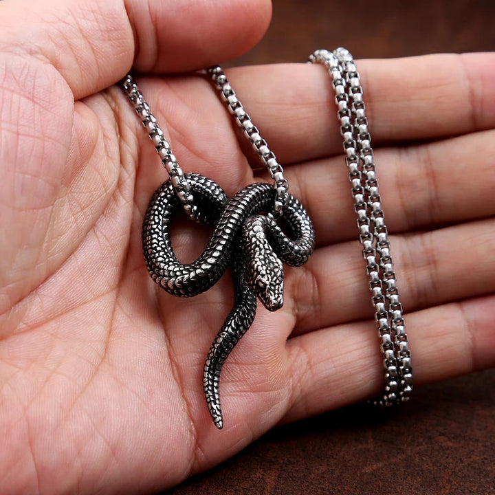 WorldNorse Gothic Python Schlangenförmige Halskette