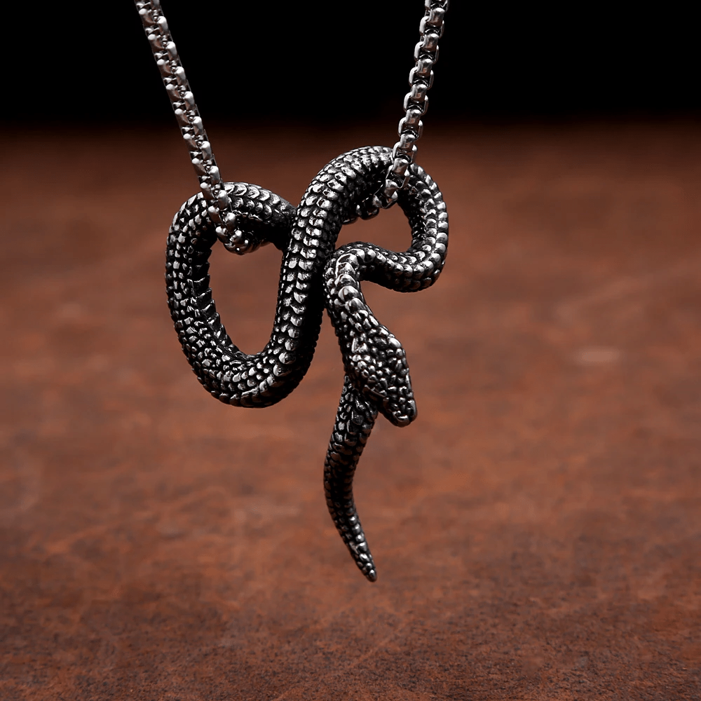 WorldNorse Gothic Python Schlangenförmige Halskette
