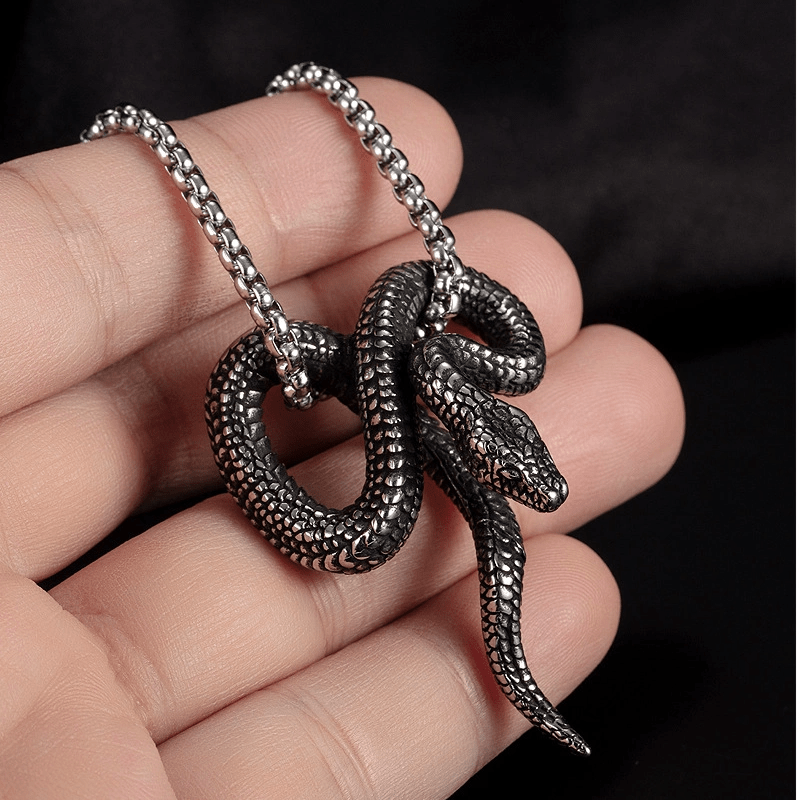 WorldNorse Gothic Python Schlangenförmige Halskette