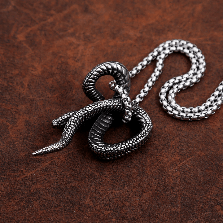 WorldNorse Gothic Python Schlangenförmige Halskette