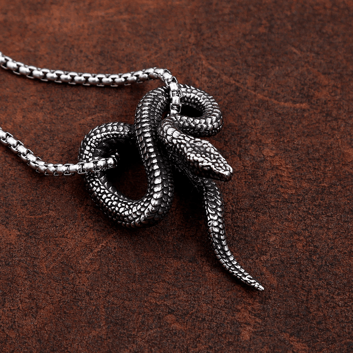 WorldNorse Gothic Python Schlangenförmige Halskette