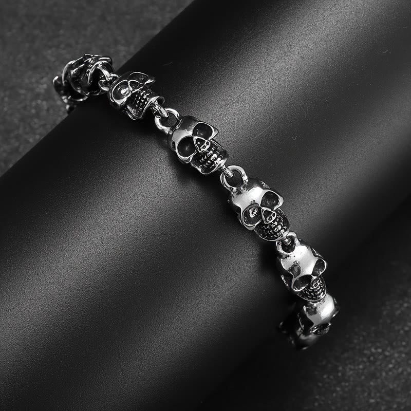 WorldNorse Dämonenschädel-Skelett-Armband