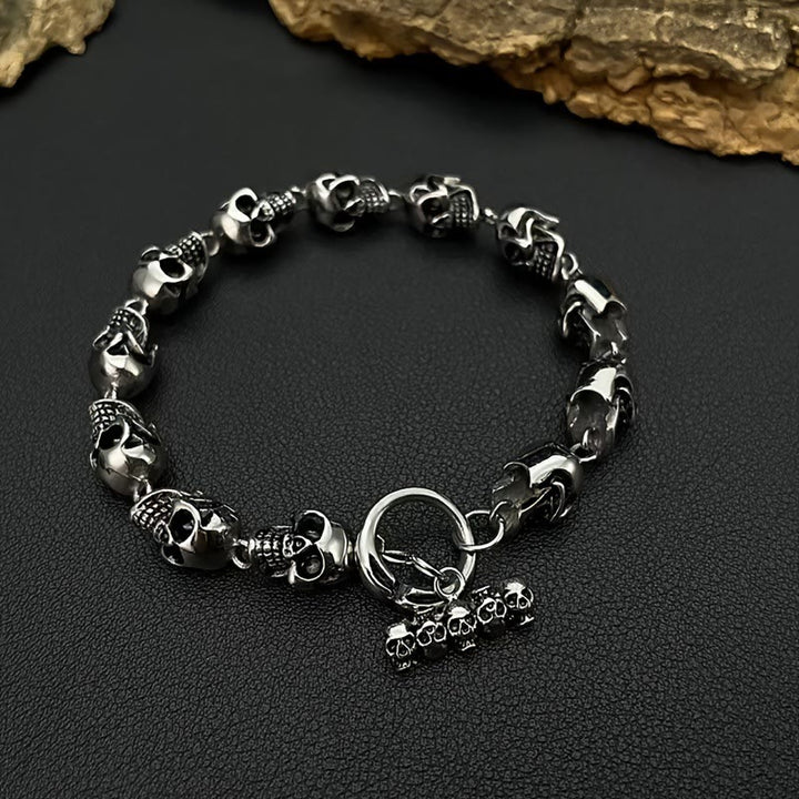 WorldNorse Dämonenschädel-Skelett-Armband