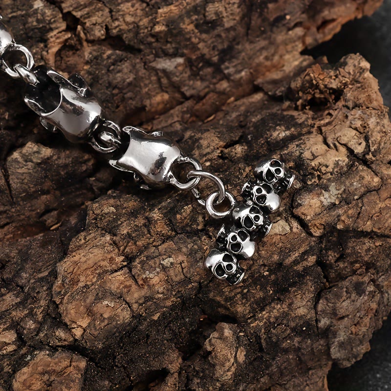 WorldNorse Dämonenschädel-Skelett-Armband