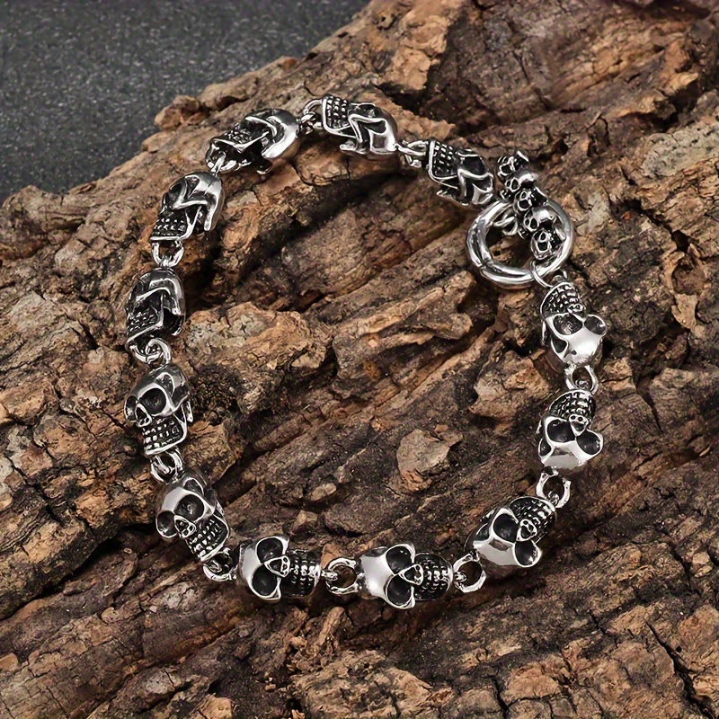 WorldNorse Dämonenschädel-Skelett-Armband