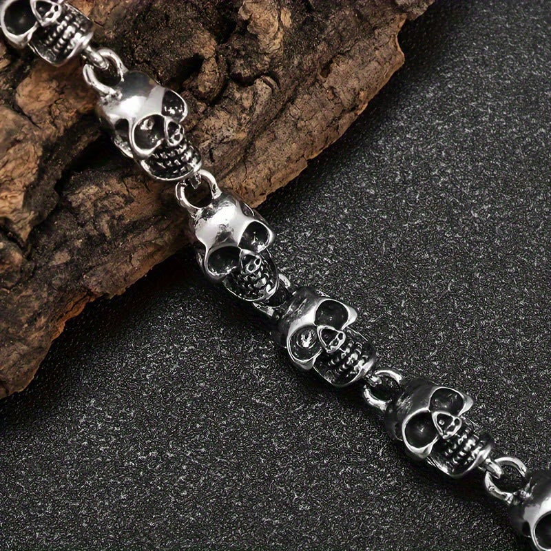 WorldNorse Dämonenschädel-Skelett-Armband