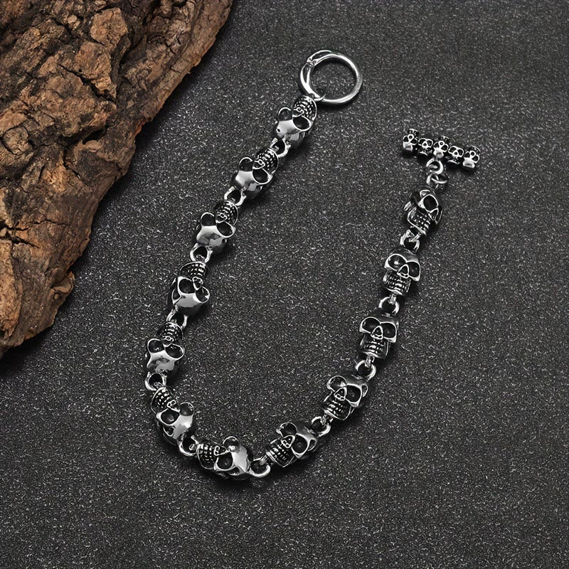 WorldNorse Dämonenschädel-Skelett-Armband
