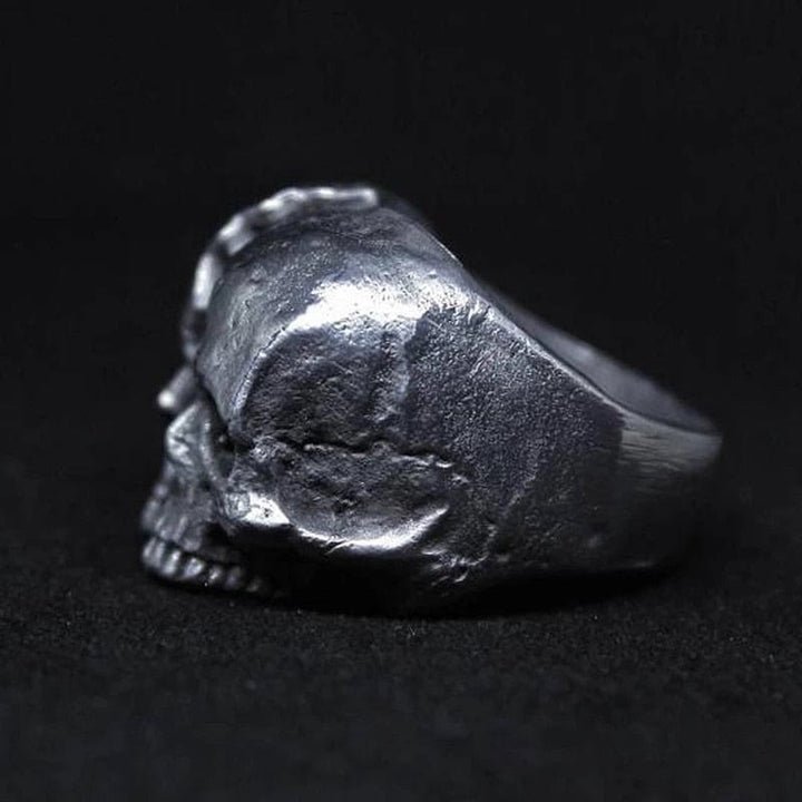 WorldNorse Doppelgesichtiger Totenkopf-Geisterkopf-Ring