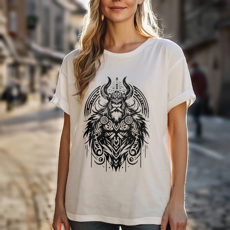 WorldNorse T-Shirt im Wikinger-Stil mit Odin-Krieger