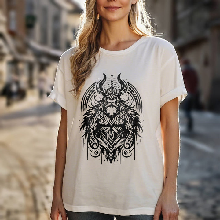 WorldNorse T-Shirt im Wikinger-Stil mit Odin-Krieger