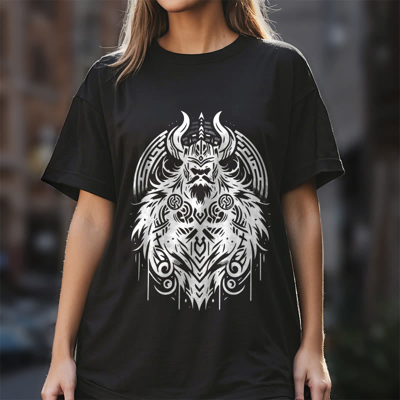 WorldNorse T-Shirt im Wikinger-Stil mit Odin-Krieger