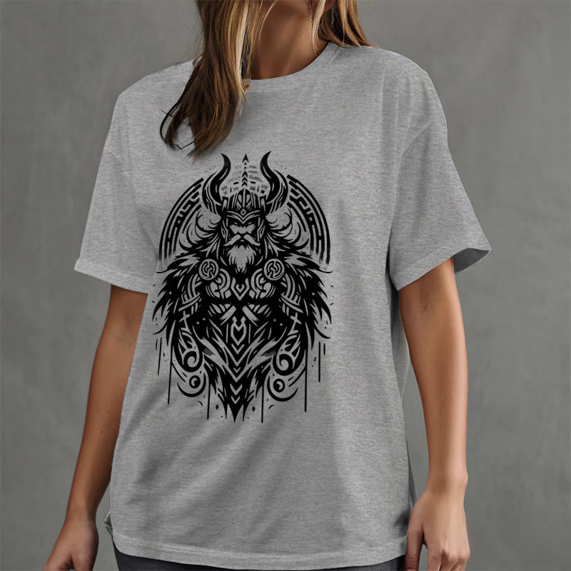 WorldNorse T-Shirt im Wikinger-Stil mit Odin-Krieger