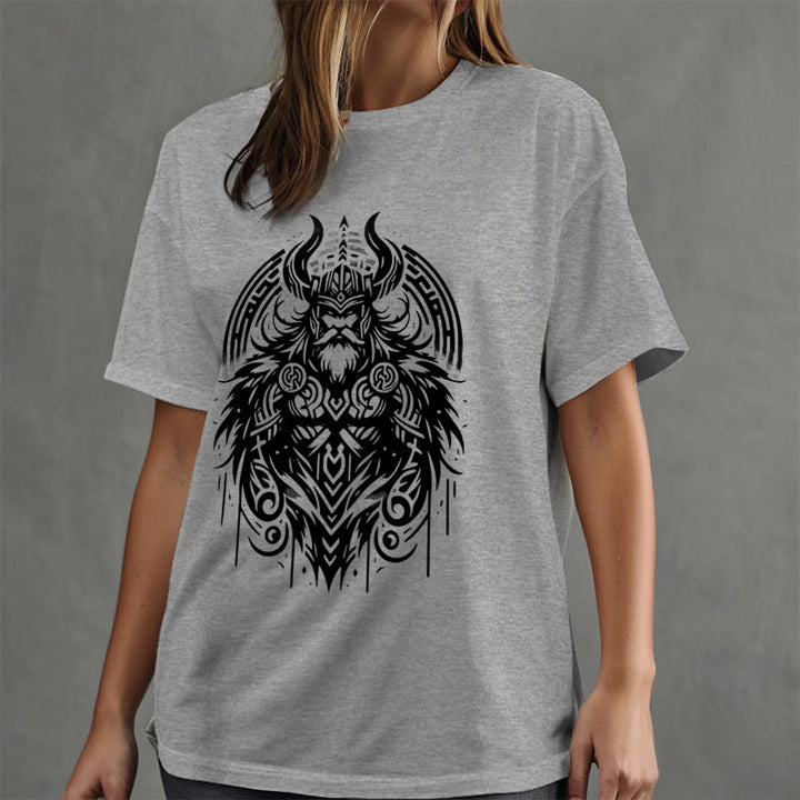 WorldNorse T-Shirt im Wikinger-Stil mit Odin-Krieger