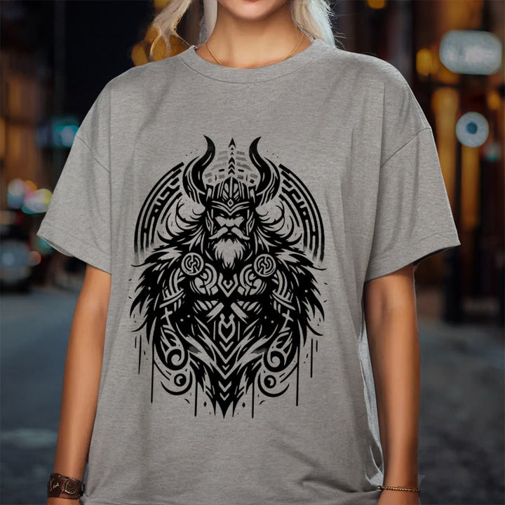 WorldNorse T-Shirt im Wikinger-Stil mit Odin-Krieger