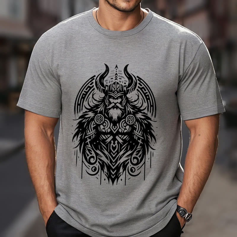 WorldNorse T-Shirt im Wikinger-Stil mit Odin-Krieger