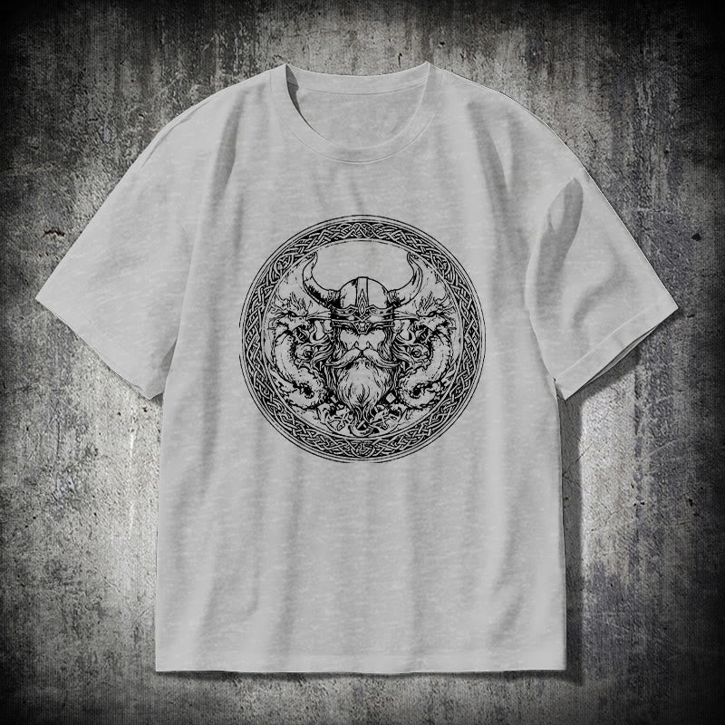 Odin T-Shirt mit Keltischer Knoten, nordisch, Gott des Nordens - Grau - 2XL - image 18