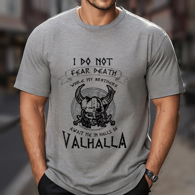 WorldNorse – Valhalla – T-Shirt mit Aufdruck „Fürchte den Tod nicht“