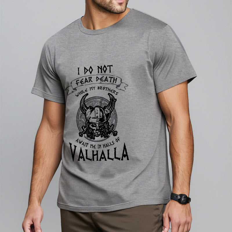 WorldNorse – Valhalla – T-Shirt mit Aufdruck „Fürchte den Tod nicht“