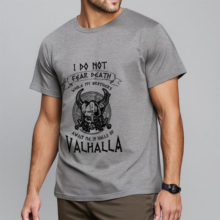 WorldNorse – Valhalla – T-Shirt mit Aufdruck „Fürchte den Tod nicht“