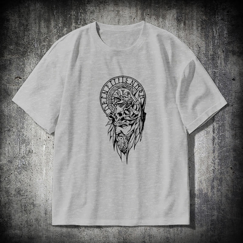 WorldNorse Vegvisir Wolve Keltisches T-Shirt - Grau - 2XL - image 18
