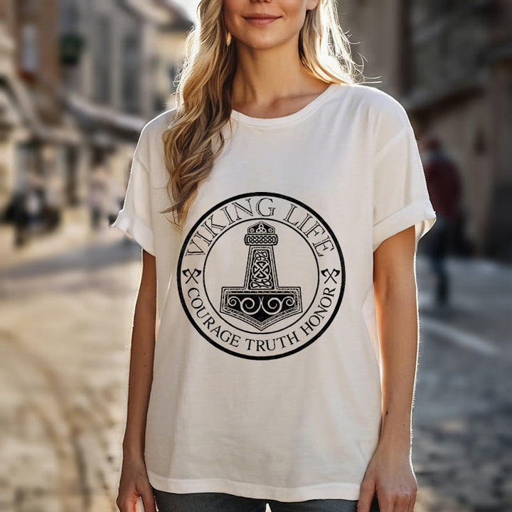 WorldNorse Viking Honor Thors Hammer T-Shirt - image 17