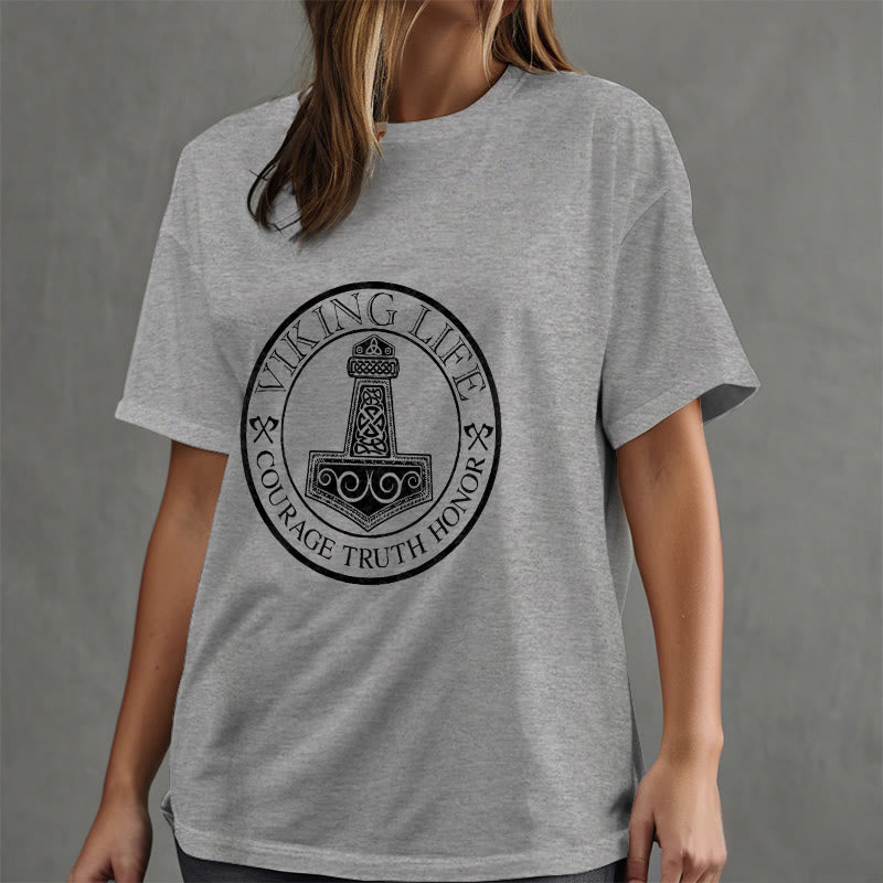 WorldNorse Viking Honor Thors Hammer T-Shirt - image 24