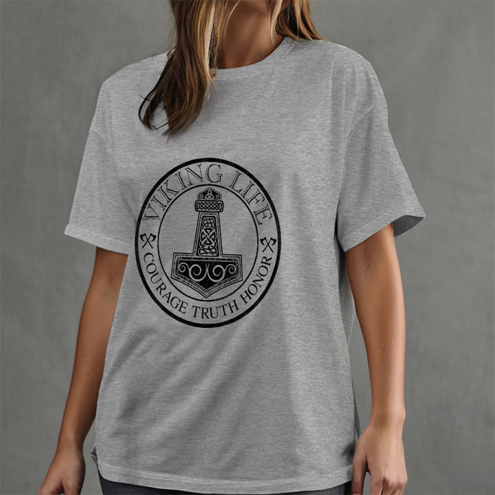 WorldNorse Viking Honor Thors Hammer T-Shirt - image 24