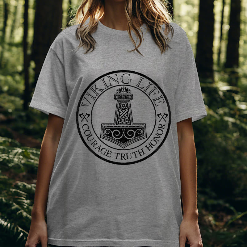 WorldNorse Viking Honor Thors Hammer T-Shirt - image 25