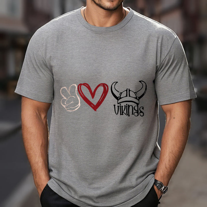 WorldNorse T-Shirt mit nordischem Wikinger-Herz-Design von