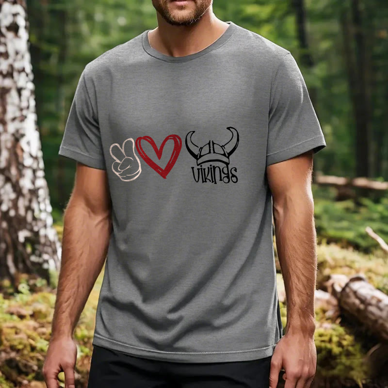 WorldNorse T-Shirt mit nordischem Wikinger-Herz-Design von