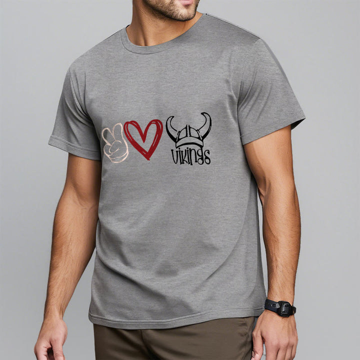 WorldNorse T-Shirt mit nordischem Wikinger-Herz-Design von